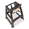 High Chairs | Rubbermaid Commercial FG780508BLA Sturdy Chair Youth Seat with Casters Black image number 1