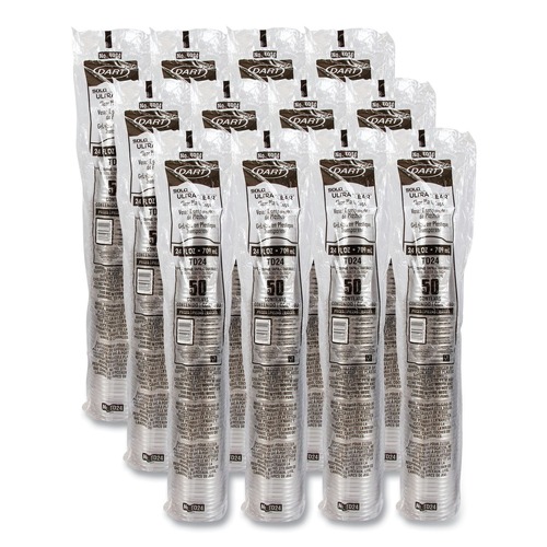 Cups | Dart TD24 24 oz. Ultra Clear PET Cold Cups - Clear (600/Carton) image number 0