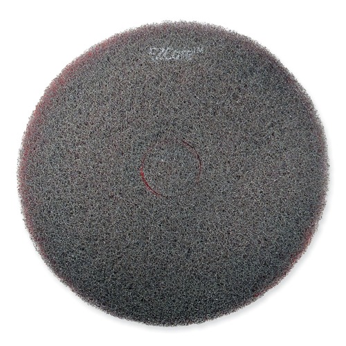 Floor Pads-Stripping | SC Johnson 311174 13 in. Diameter EZ CARE Heavy Duty Scrub Pad - Red/Gray (5/Carton) image number 0