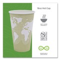 Cups | Eco-Products EP-BHC16-WAPK 16 oz. World Art Renewable and Compostable Paper Hot Cups - Moss (50/Pack) image number 2
