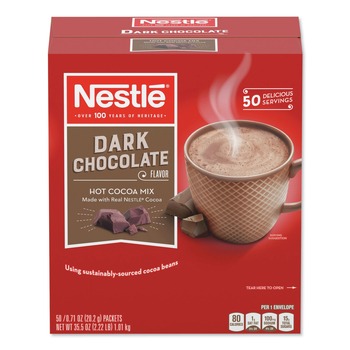 COCOA | Nestle 12096919 0.71 oz. Hot Cocoa Mix - Dark Chocolate (50/Box)