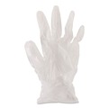 Janitorial Disposable & Single Use Gloves | Boardwalk BWK361LBX 3.6 mil Thick Powder-Free Exam Vinyl Gloves - Large, Clear (100/Box) image number 1