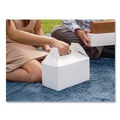 Food Containers & Lids | SCT 2709 10 lbs. Capacity 8.88 in. x 5 in. x 6.75 in. Paper Carryout Barn Boxes - White (150/Carton) image number 2