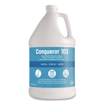 ODOR DIGESTERS | Fresh Products 103G-F-000I004M-22 1 gal. Conqueror 103 Odor Counteractant Concentrate - Lemon (4/Carton)