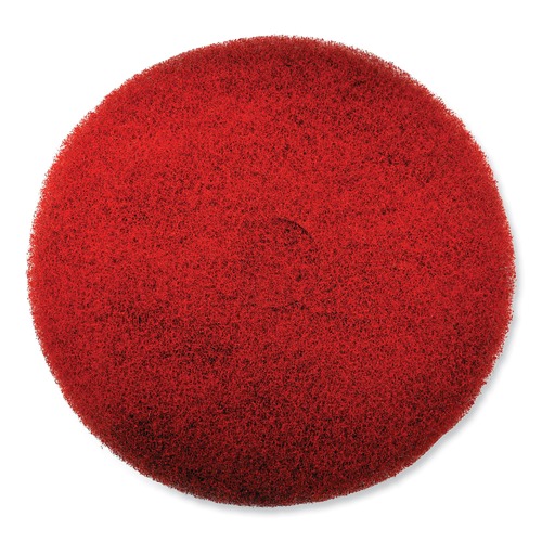 Floor Pads-Stripping | SC Johnson 311181 EZ CARE 20 in. Heavy-Duty Scrub Pad - Red/Gray (5/Carton) image number 0