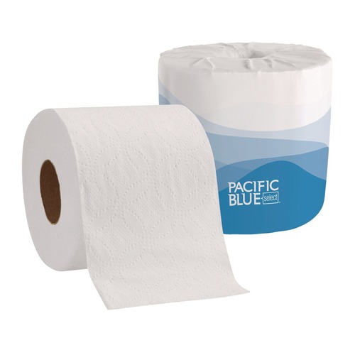 Floor Dusters & Accessories | Georgia Pacific Professional 18280/01 Pacific Blue Select 2-Ply Bathroom Tissue - White (550 Sheets/Roll, 80 Rolls/Carton) image number 0