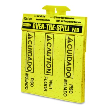 SORBENTS | Rubbermaid Commercial FG425400YEL 16.5 in. x 14 in. 12 oz. Over-The-Spill Pad Tablet (22/Pack)