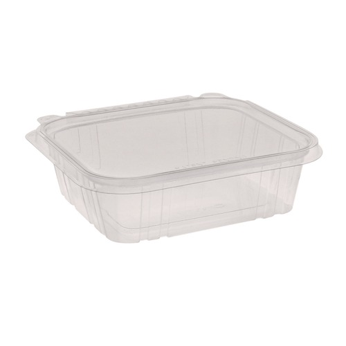 Food Storage Containers & Lids | Pactiv Corp. TEHL7X624 7.25 in. x 6.37 in. x 2 in. 24 oz. EarthChoice Tamper Evident Recycled Hinged Lid Deli Container - Clear (231/Carton) image number 0