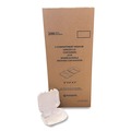 Food Containers & Lids | Plastifar 10393 8.56 in. x 8 in. x 2.76 in. 3-Compartment Foam Hinged Lid Containers - White (200/Carton) image number 0