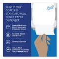 Toilet Tissue Dispensers | Scott 44518 11.25 in. x 6.31 in. x 12.75 in. Pro High Capacity Coreless SRB Tissue Dispenser - Black (1/Carton) image number 10