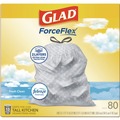 Drawstring & Kitchen Bags | Glad 78899 ForceFlex 24 in. x 27.38 in. 13-Gallon Kitchen Drawstring Trash Bags - Gain Fresh Clean Scent White (80/Box) image number 3