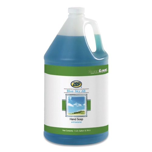 Soap Refills | Zep Professional 332124 1 gal. Bottle Blue Sky AB Antibacterial Foam Hand Soap - Clean Open Air image number 0