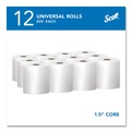 Perforated Roll & Hand Towels | Scott 01040 8 in. x 800 ft. 1.5 in. Core 1-Ply Essential Hard Roll Towels - White (12 Rolls/Carton) image number 2