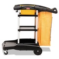 Perforated Roll & Hand Towels | Rubbermaid Commercial FG9T7200BLA High Capacity Cleaning Cart - Black image number 2
