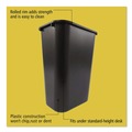 Indoor Waste Receptacles | Rubbermaid Commercial FG295700BLA 10.25-Gallon Rectangular Deskside Wastebasket - Black image number 5