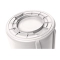 Indoor Waste Receptacles | Rubbermaid Commercial FG262000WHT 20 gal. Plastic Vented Round Brute Container - White image number 3