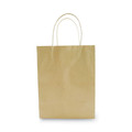 Cleaning Cloths & Wipes | Cosco 098375 8 in. x 4 in. x 10.25 in. Natural Twisted-Paper Handles Premium Shopping Bag - Brown (50/Box) image number 3