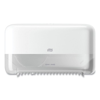 TOILET TISSUE DISPENSERS | Tork 473200 14.17 x 5.08 x 8.23 Elevation Coreless High Capacity Bath Tissue Dispenser - White