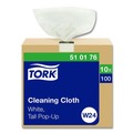 Cleaning Cloths & Wipes | Tork 510176 8.46 in. x 16.13 in. Cleaning Cloth - White (1000/Carton) image number 1