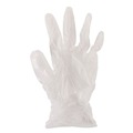 Janitorial Disposable & Single Use Gloves | Boardwalk BWK361MBX 3.6 mil 9.5 in. Long Powder-Free Exam Vinyl Gloves - Medium, Clear (100/Box) image number 1