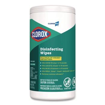  | Clorox 15949 7 in. x 8 in. 1-Ply Disinfecting Wipes - Fresh Scent, White