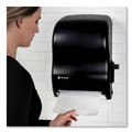 Towel Dispensers | San Jamar T1100TBK 12.94 in. x 9.25 in. x 16.5 in. Lever Roll Classic Towel Dispenser - Transparent Black Pearl image number 6