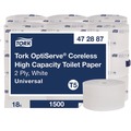 Toilet Tissues | Tork 472887 2-Ply OptiServe High-Capacity Coreless Toilet Paper - White (18/Carton) image number 0