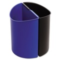 Indoor Waste Receptacles | Safco 9928BB 7 Gallon Plastic Desk-Side Recycling Receptacle - Black/Blue image number 0