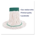 Mop Heads | Boardwalk BWK502WHEA 5 in. Super Loop Cotton/Synthetic Fiber Wet Mop Head - Medium, White image number 5