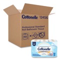 Perforated Roll & Hand Towels | Cottonelle 12456 Septic Safe Clean Care Bathroom Tissue - White (170 Sheets/Roll, 48 Rolls/Carton) image number 1