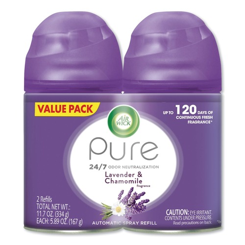 Air Fresheners & Odor Eliminators | Air Wick 62338-85595 5.89 oz. Aerosol Spray Lavender/Chamomile Freshmatic Ultra Spray Refill (3/Carton) image number 0