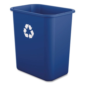 Boardwalk TCIND712BLR 7 Gallon Polypropylene Recycling Container - Blue