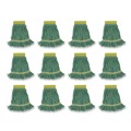 Mop Heads | Boardwalk BWK501GN 5 in. Headband Super Loop Cotton/Synthetic Fiber Wet Mop Head - Small, Green (12/Carton) image number 0