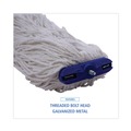 Mop Heads | Boardwalk BWK732R 32 oz. Economical Lie-Flat Rayon Fiber Mop Head - White (12/Carton) image number 7