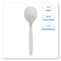 Disposable Spoons | Boardwalk BWKSOUPSPOON Mediumweight Polystyrene Soup Spoon - White (1000/Carton) image number 5