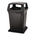 Outdoor Waste Receptacles | Rubbermaid Commercial FG917388BLA Ranger 45-Gallon Fire-Safe Structural Foam Open-Style Container - Black image number 3