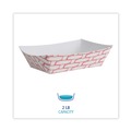 Food Containers & Lids | Boardwalk BWK30LAG200 2 lbs. Capacity Paper Food Baskets - Red/White (1000/Carton) image number 4