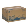Perforated Roll & Hand Towels | Georgia Pacific Professional 25190 10.1 in. x 12.7 in. 1-Ply Pacific Blue Basic C-Fold Paper Towel - White (2400/Carton) image number 1