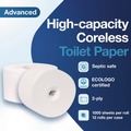 Toilet Tissues | Tork 472881 2-Ply Advanced Coreless High Capacity Bath Tissue - White (12 Rolls/Carton) image number 4