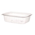 Food Containers & Lids | Eco-Products EP-RC48 8 in. x 6 in. x 2 in. 48 oz. Renewable and Compostable Rectangular Plastic Deli Containers - Clear (200/Carton) image number 0