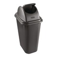 Waste Receptacle Lids | Rubbermaid Commercial FG306700BLA Rectangular Free-Swinging Plastic Lids - Black image number 1