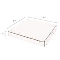 Pizza Boxes | Karat FP-PBF16W 16 in. x 16 in. x 1.97 in. Corrugated Paper Boxes - White/Brown (50/Bundle) image number 1