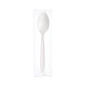 Disposable Spoons | SOLO RSW3-0007 Teaspoon Individually Wrapped Reliance Mediumweight Cutlery - White (1000/Carton) image number 2