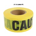 Safety Tapes | Great Neck 10379 3 in. x 1,000 ft. Non-Adhesive Caution Safety Tape - Yellow image number 1