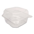 Perforated Roll & Hand Towels | Karat FP-HC66PET-1C PET Plastic Hinged Container 6 x 6 x 3.3 Clear Plastic (500/Carton) image number 1