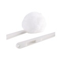 Toilet Brushes | Boardwalk 528110 12 in. Deluxe Plastic Bowl Mop with 2 in. Mop Head - White (25/Carton) image number 4