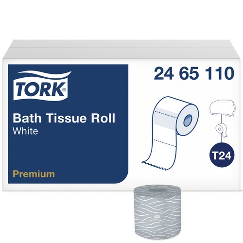 Perforated Roll & Hand Towels | Tork 2465110 2-Ply Septic Safe Advanced Bath Tissue - White (80/Carton) image number 0