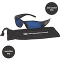 Eye Protection | Ansell 21307 3016314 Elite Safety Glasses - Black Frame, Blue Mirror Polycarbonate Lens (12/Carton) image number 4