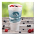 Cups | Dart 32AJ20H 32 oz. Horizon Hot/Cold Foam Drinking Cups - Teal/White (400/Carton) image number 6