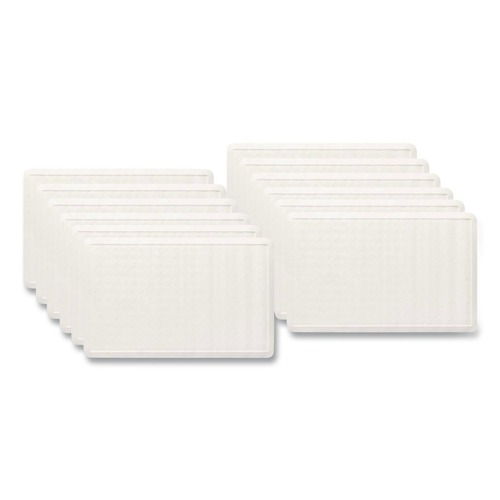Safety Mats | Rubbermaid Commercial 1982724 Safti-Grip Latex-Free Vinyl Bath Mat 14 X 22.5 White (4/Carton) image number 0